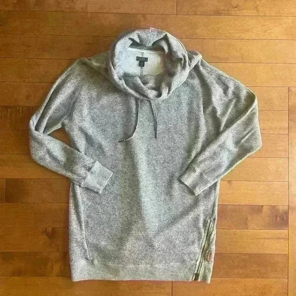 Roots Sweaters - Roots |  Heather grey cowl neck sweater size large